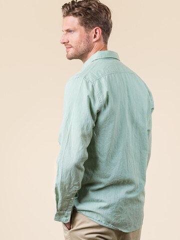 Living Crafts Comfort fit Button Up Shirt 'ROB' in Green