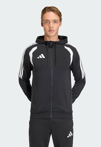 ADIDAS PERFORMANCE Athletic Zip-Up Hoodie 'Tiro26 League' in Black: front