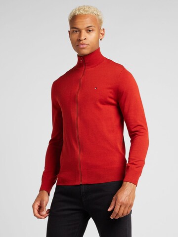 TOMMY HILFIGER Pletena jopa | rdeča barva