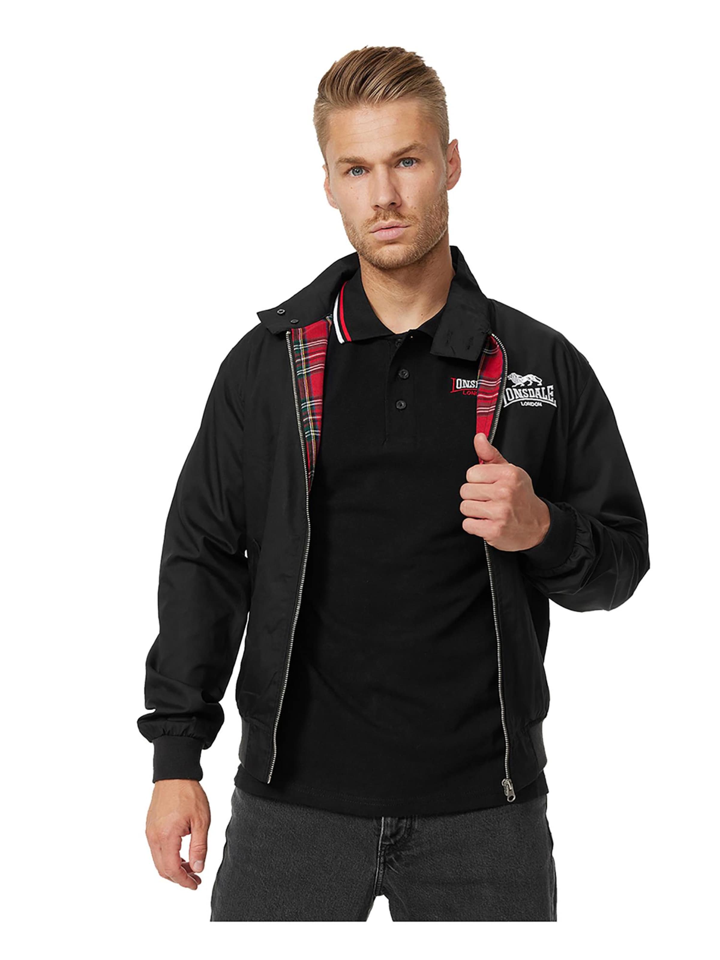 LONSDALE Övergångsjacka 'Acton' i svart: framsida