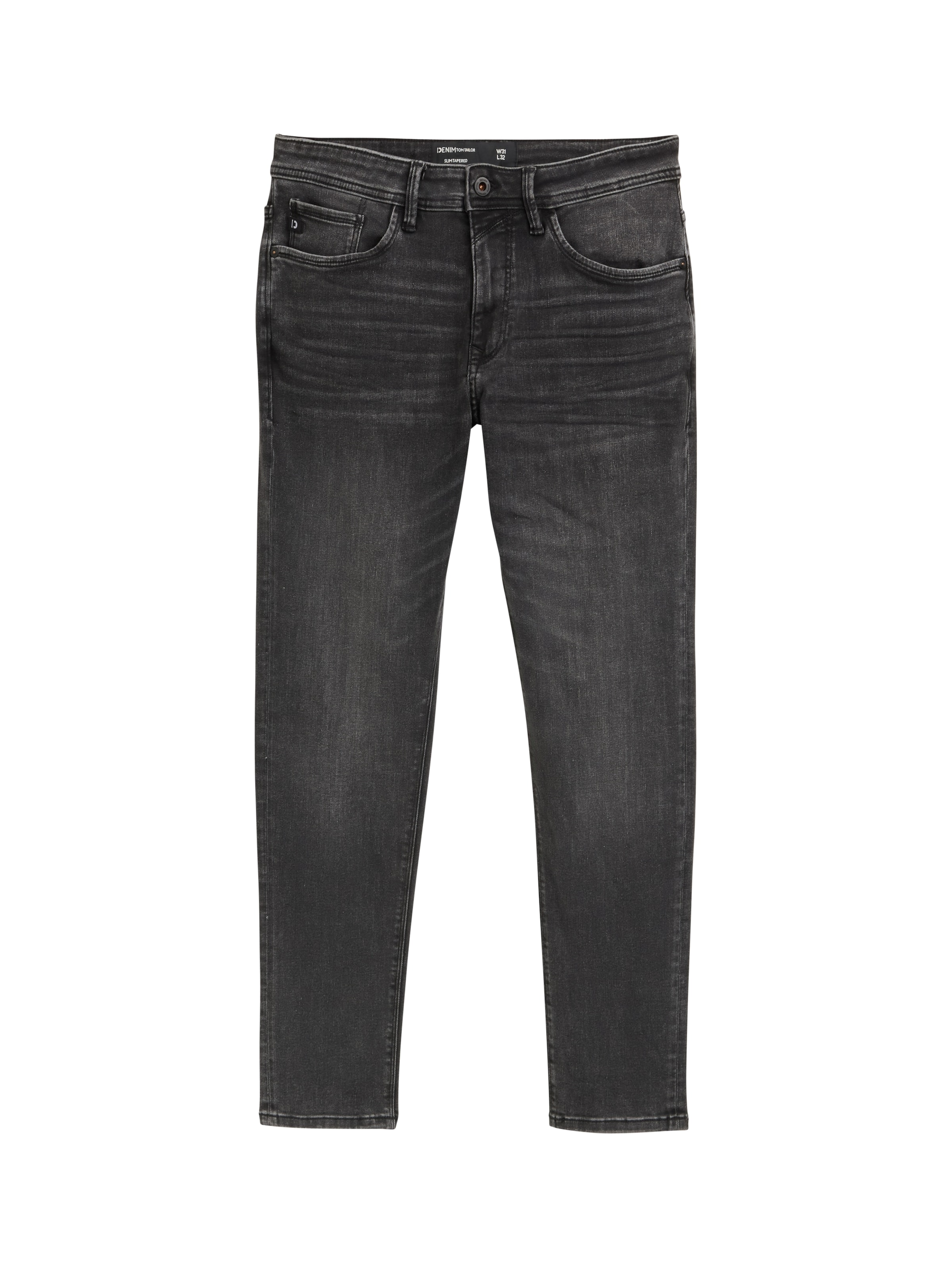 TOM TAILOR DENIM Regular Jeans 'Superflex' in Black: front