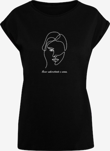 Merchcode Shirt 'WD - Woman Figure' in Black: front