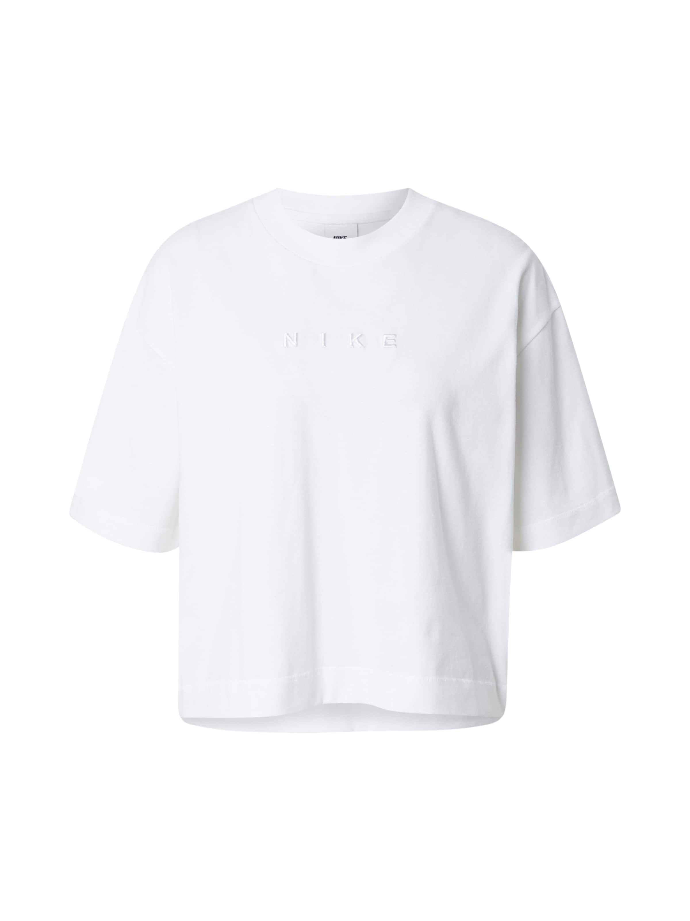 Nike Sportswear Тениска 'LUXE' в бяло: отпред