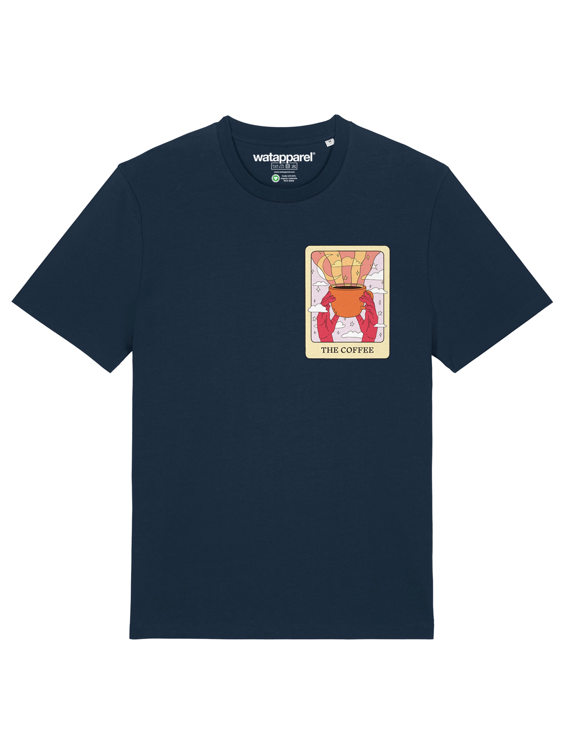 T-Shirt 'Tarot The Coffee' Watapparel en bleu : devant