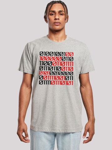 T-Shirt 'I love you 01001001 Binary Code Valentinstag' F4NT4STIC en gris : devant