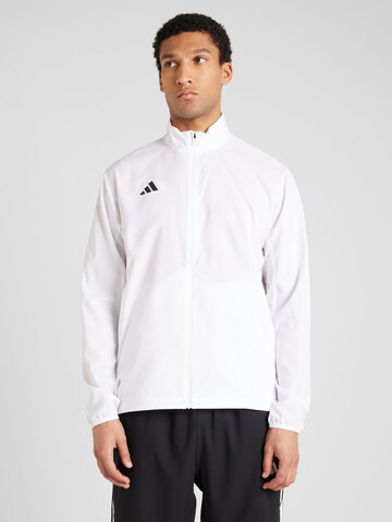 ADIDAS PERFORMANCE Sportjacke 'ADIZERO' in Weiß: predná strana