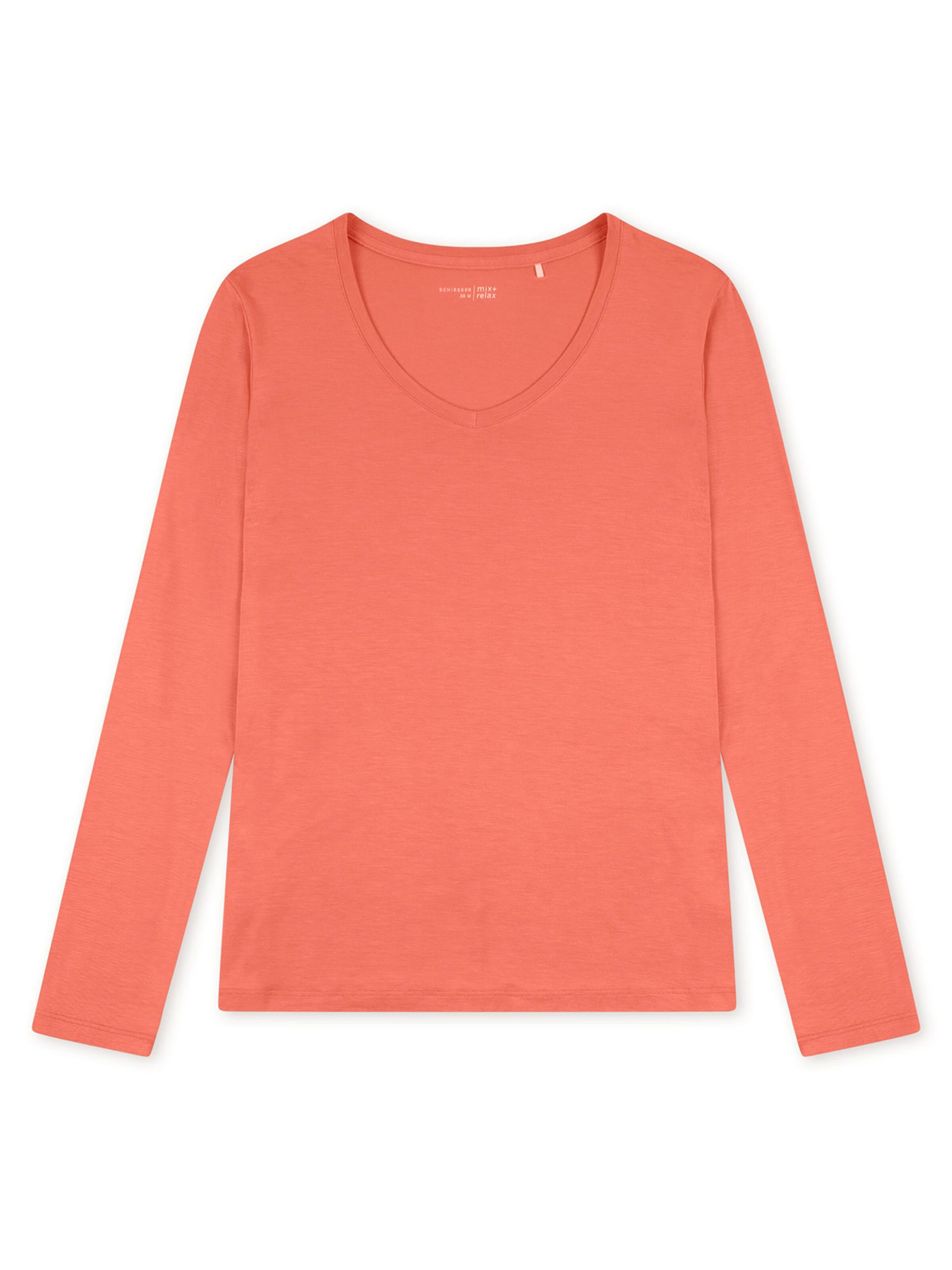 SCHIESSER Pajama shirt ' Mix & Relax ' in Orange: front