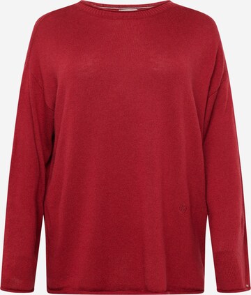 Tommy Hilfiger Curve Oversized Sweater in Red: front