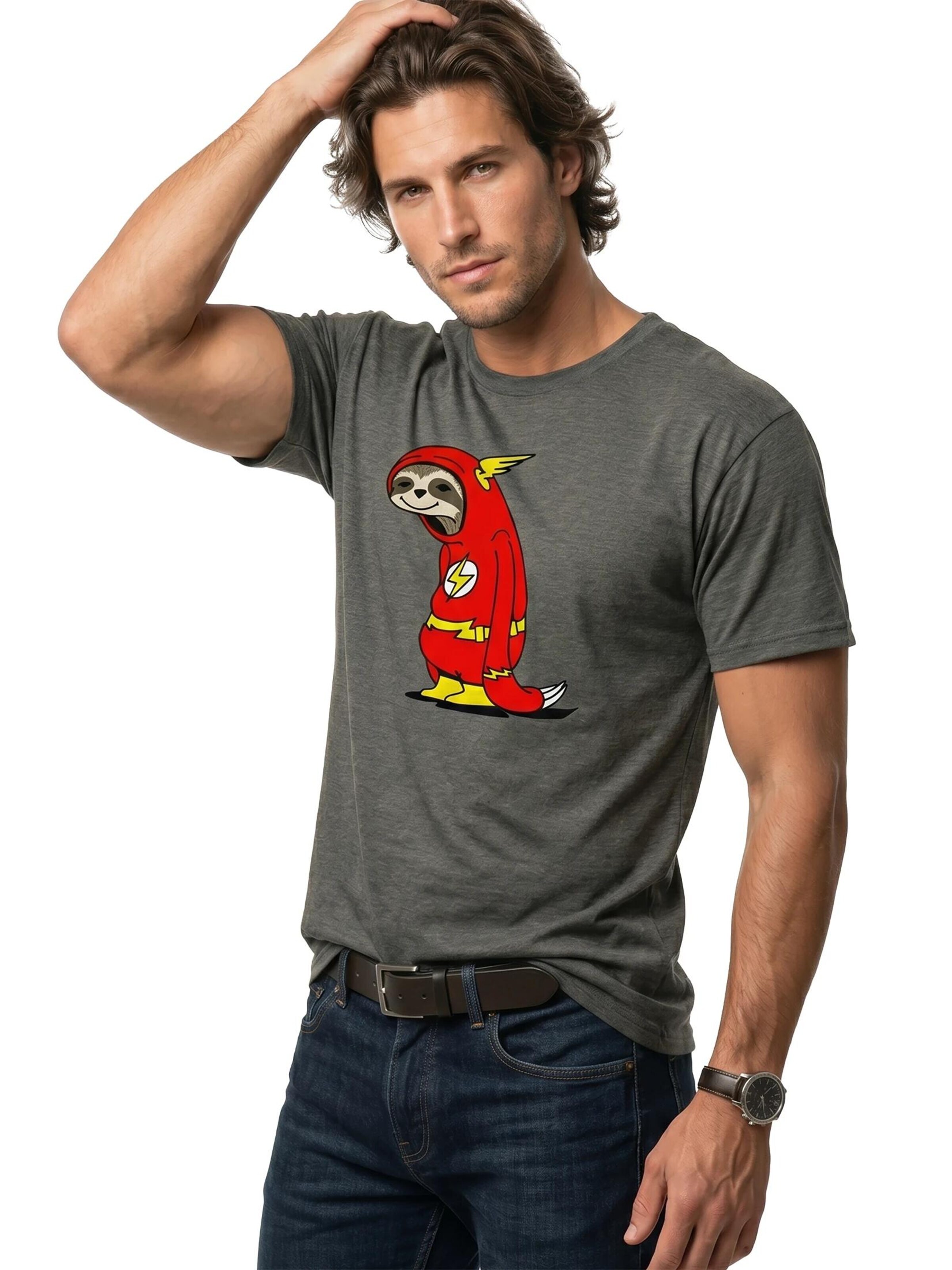 MAKAYA Shirt 'Flash Faultier' in Grey