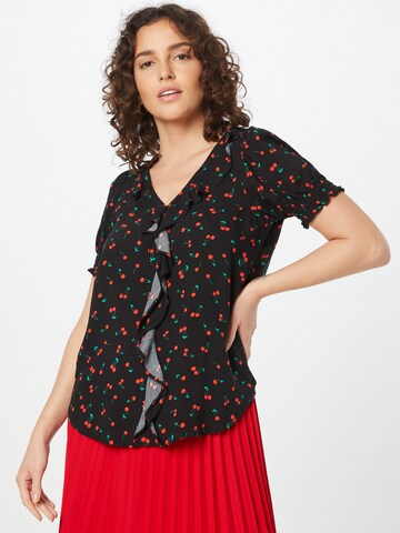 Wallis Blouse in Zwart: voorkant