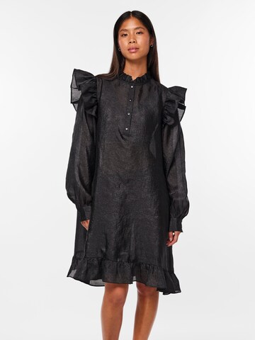 Robe-chemise 'SUN' PIECES en noir : devant