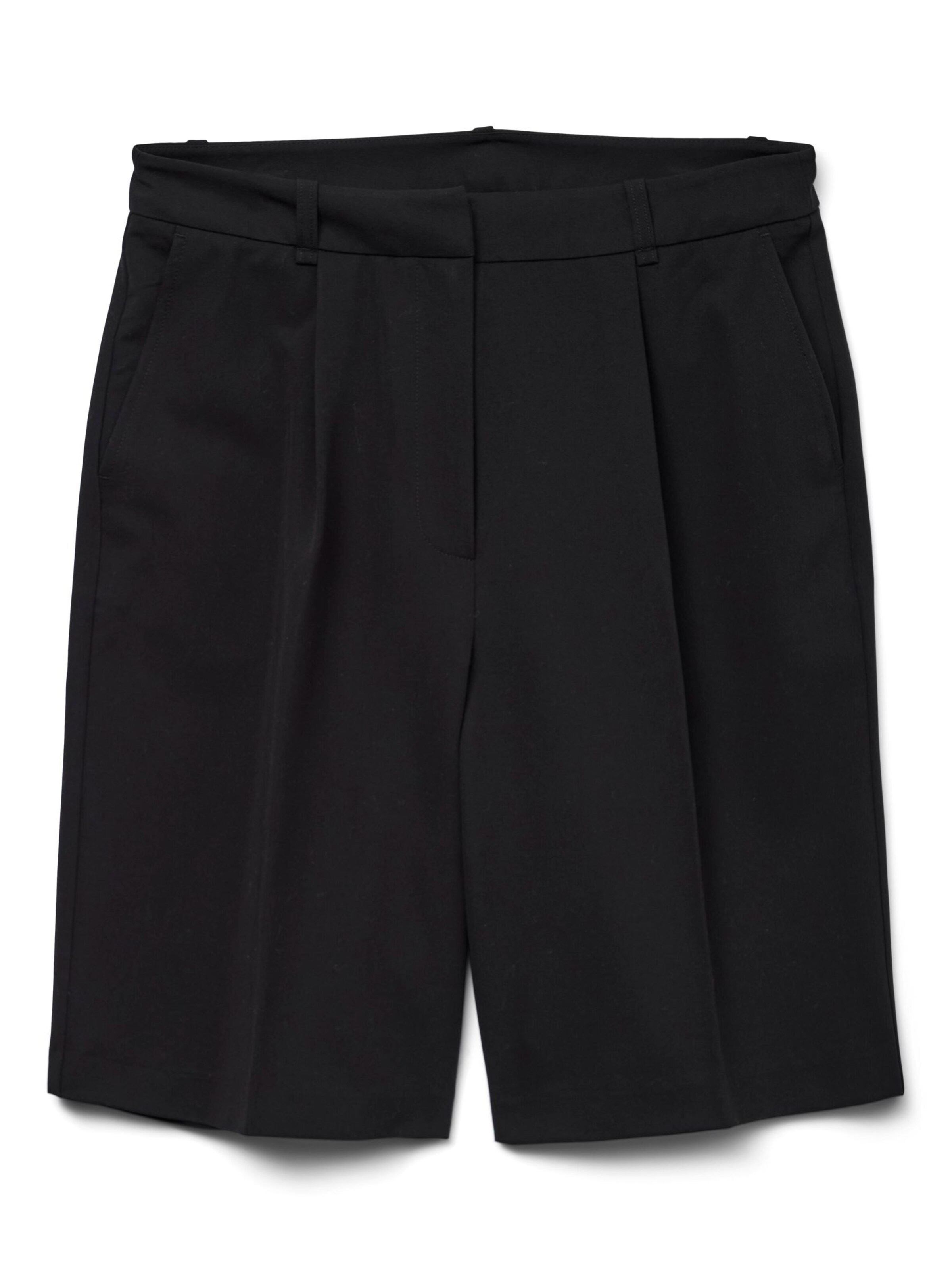 VERO MODA Loosefit Bukser med fals i sort: forside