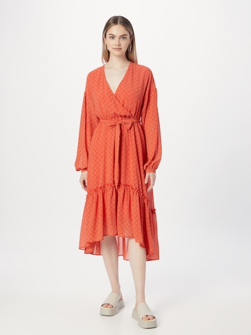 Colourful Rebel Dress 'Embla' in Orange: front