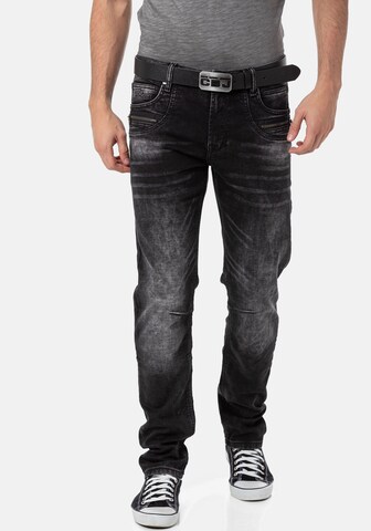 CIPO & BAXX Slim fit Jeans in Black: front