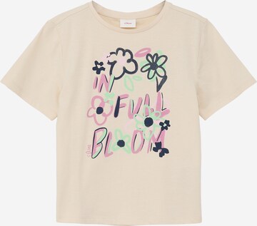 T-Shirt s.Oliver en beige : devant