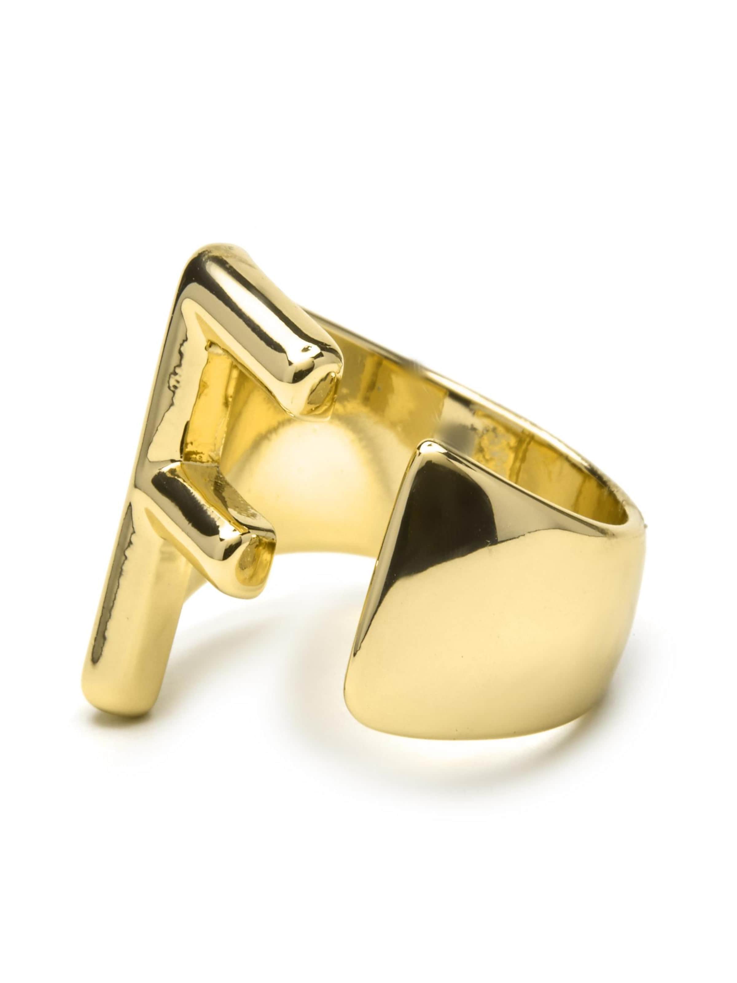 Luxenter Ring 'Alphabet F' in Goud