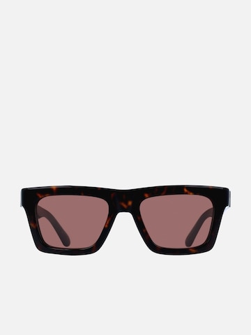 FERRAGAMO - Gafas de sol en marrón: frente