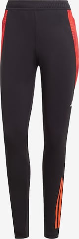 ADIDAS PERFORMANCE Slim fit Workout Pants 'Tiro 24' in Black: front