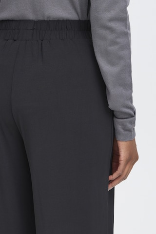 ICHI Wide Leg Hose 'IHLinna' in Schwarz