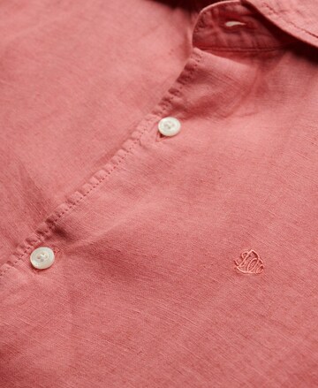 Superdry Regular fit Button Up Shirt 'Vacation' in Pink