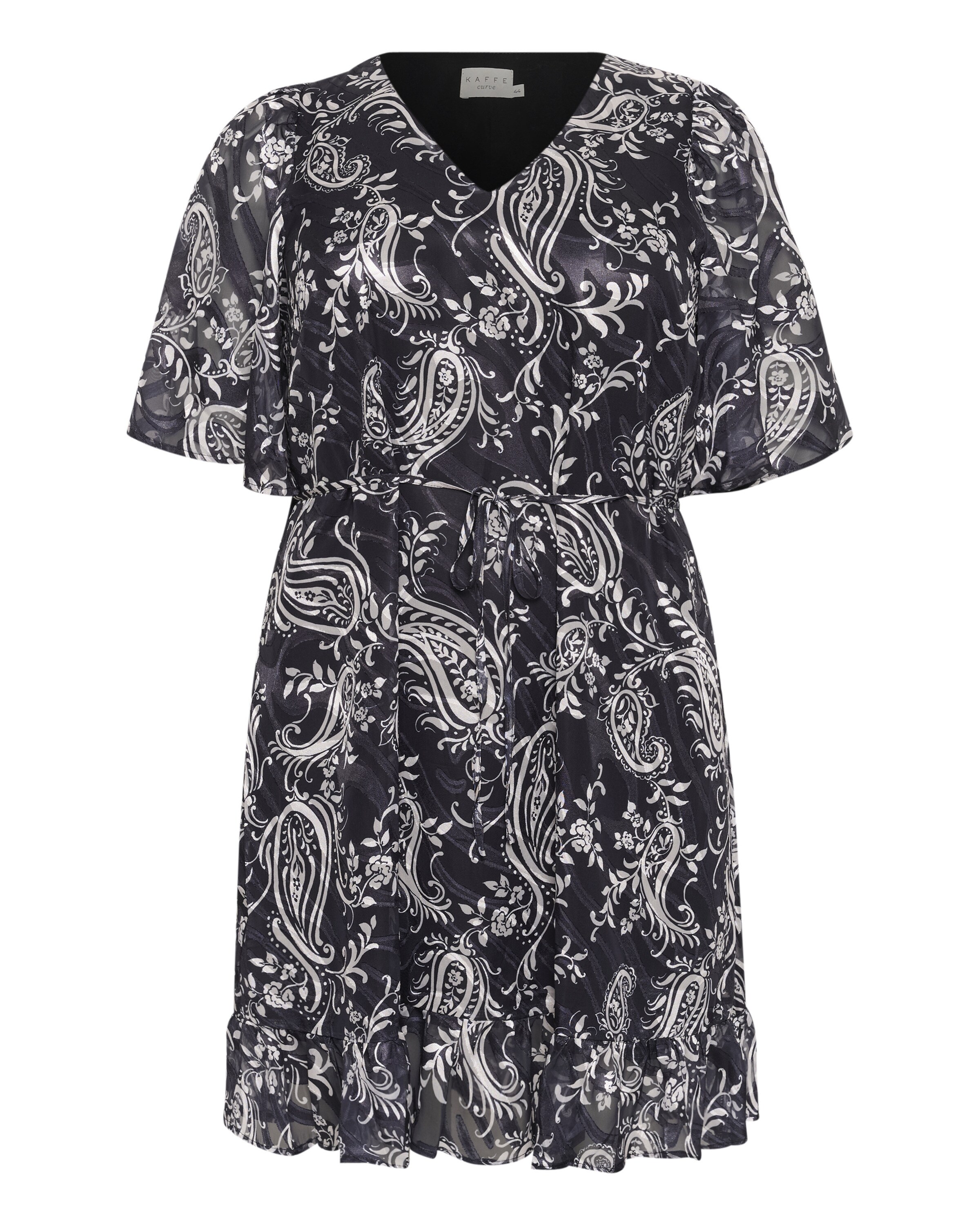 Robe 'Lectra' KAFFE CURVE en noir : devant