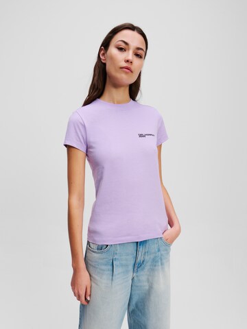 KARL LAGERFELD JEANS Póló - lila: elől