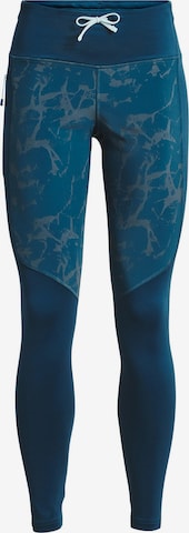 UNDER ARMOUR Skinny Workout Pants in Blue: front