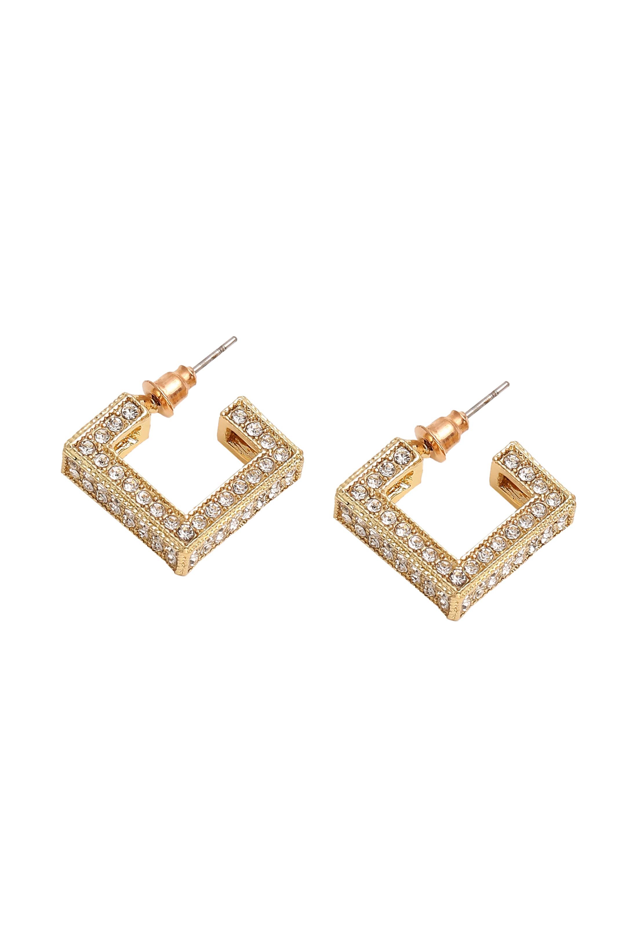 SOHI Ohrringe 'Davinia' in Gold: Vorderseite