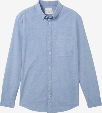 Coupe regular Chemise TOM TAILOR en bleu : devant