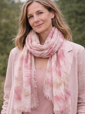 COLLEZIONE ALESSANDRO Scarf 'Batik' in Pink: front