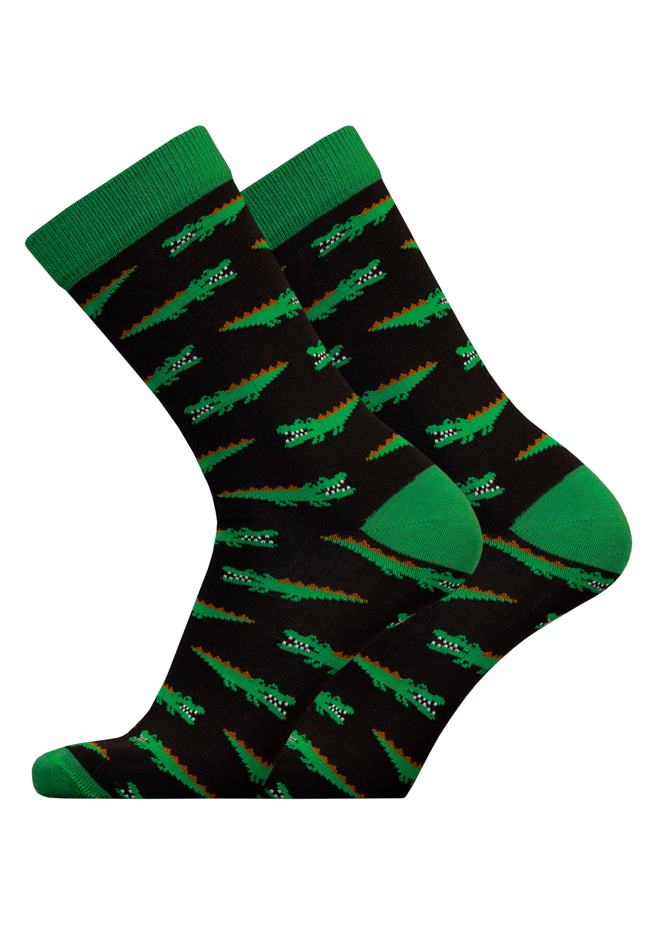 UphillSport Socks 'CROCODILE' in Green: front