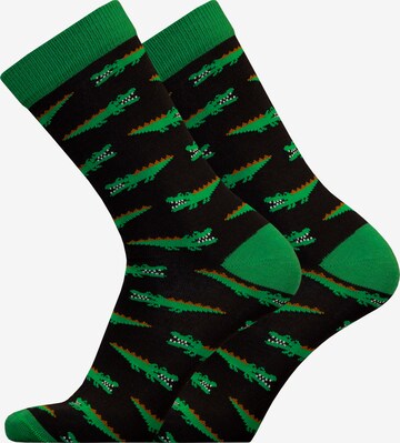 UphillSport Socks 'CROCODILE' in Green: front