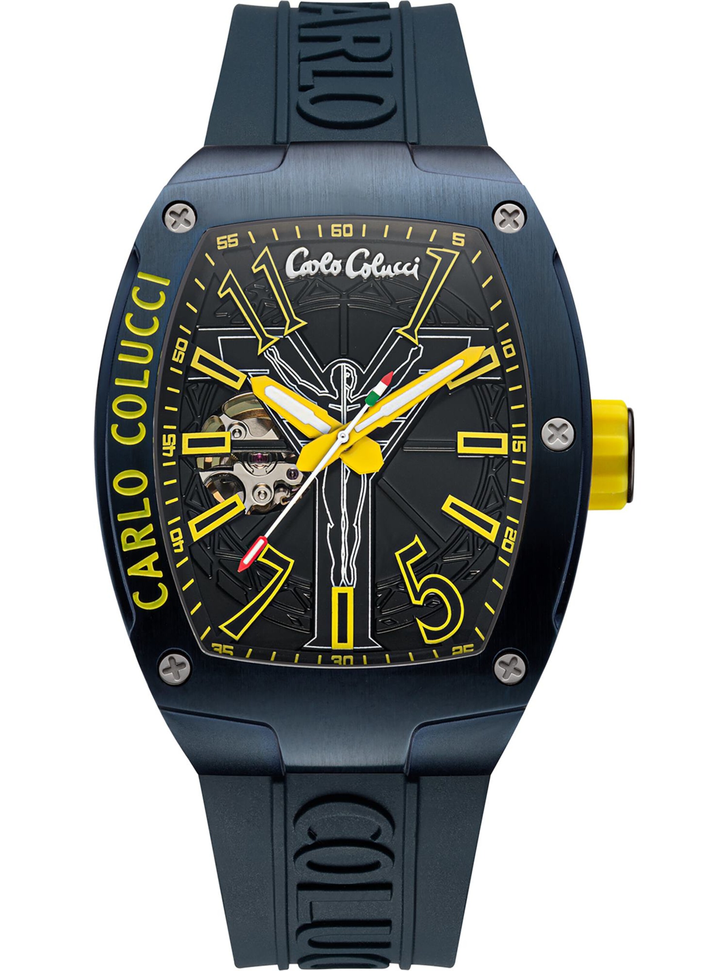 Carlo Colucci Analog Watch 'Donadio' in Blue: front
