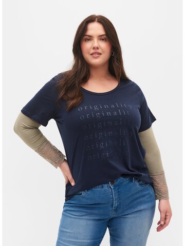 Zizzi - Camiseta 'Tinka' en azul: frente