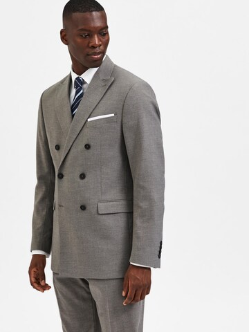 SELECTED HOMME Slim fit Pintsak 'Daxlogan' w kolorze szary