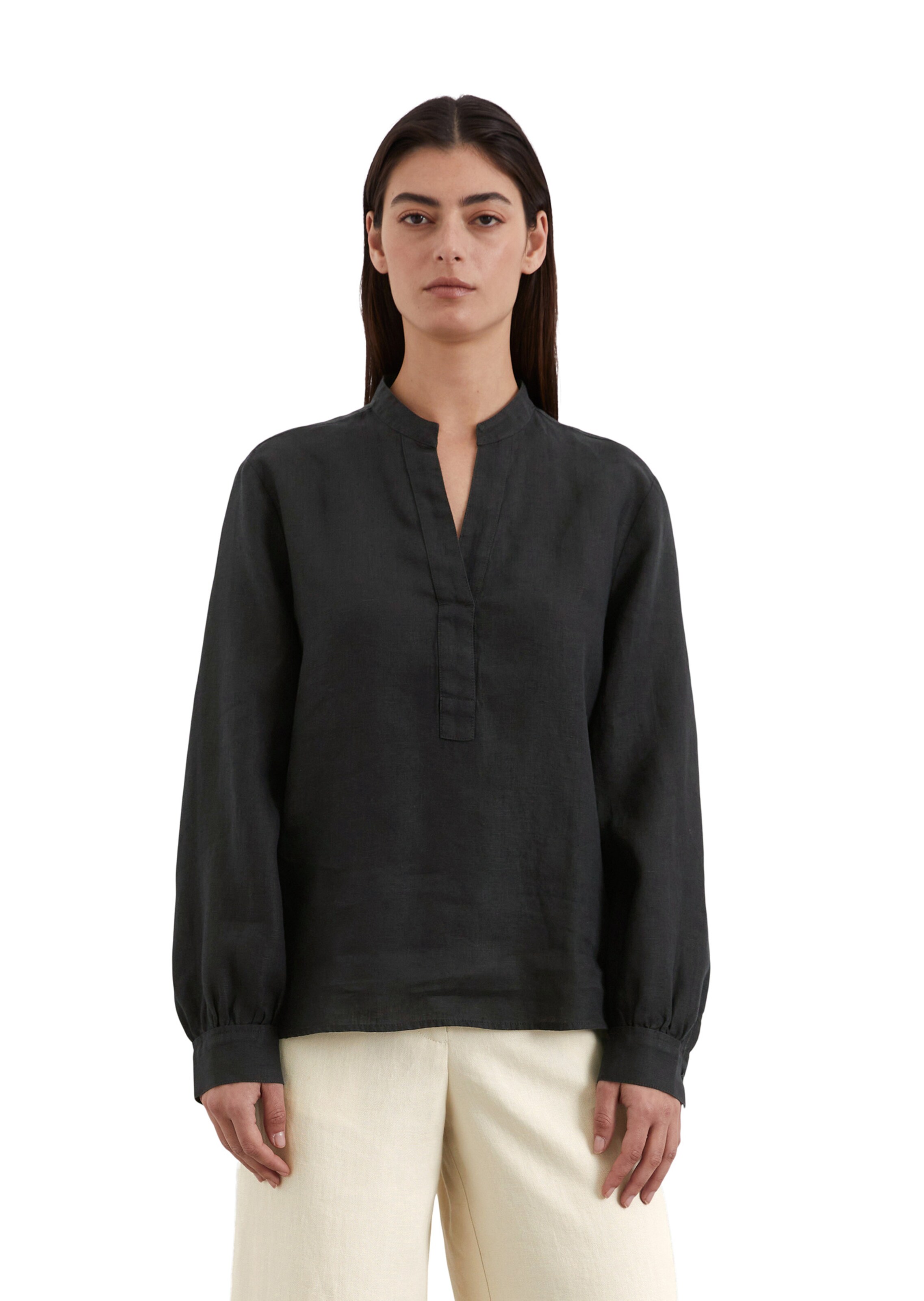 Marc O'Polo Bluse in Schwarz: Vorderseite