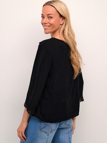 Cream Blouse 'Bea' in Zwart