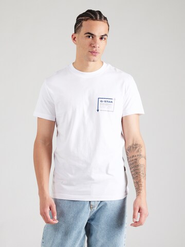 T-Shirt G-STAR en blanc : devant