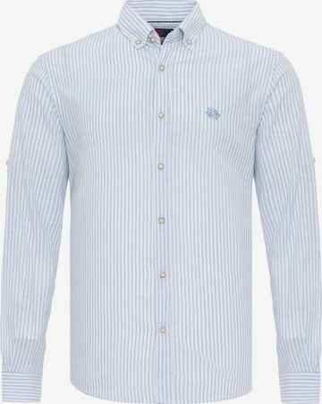 CIPO & BAXX Slim Fit Hemd 'CH194' in Blau: Vorderseite