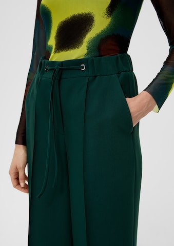 Wide Leg Pantalon s.Oliver BLACK LABEL en vert