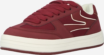 BershkaNiske tenisice - crvena boja: prednji dio