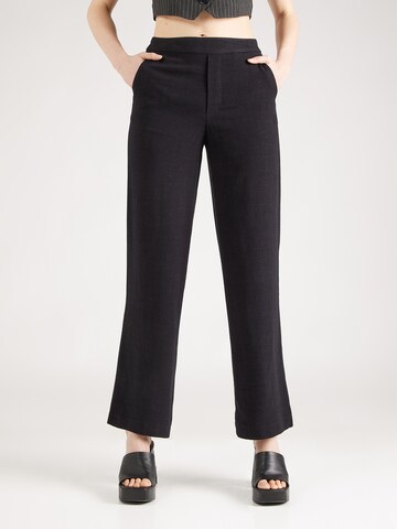 OBJECT Loose fit Pants 'Sanne Aline' in Black: front