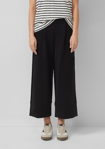 Wide Leg Pantalon à pince s.Oliver en noir : devant