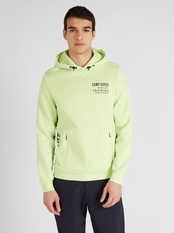 Sweat-shirt CAMP DAVID en vert : devant