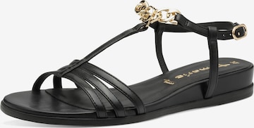 Sandales à lanières Tamaris en noir : devant