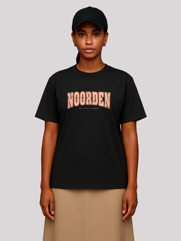F4NT4STIC Shirt 'Knut & Jan Hamburg Noorden Collegiate' in Schwarz: Vorderseite