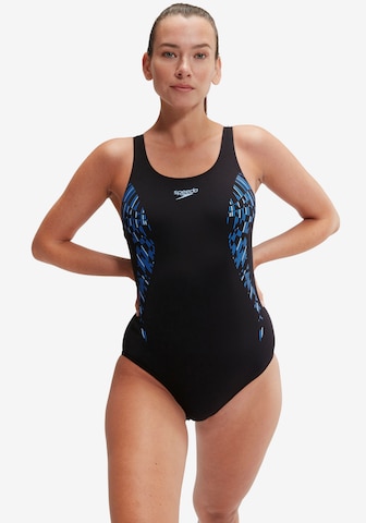 SPEEDO Bralette Active Swimsuit in Black: front