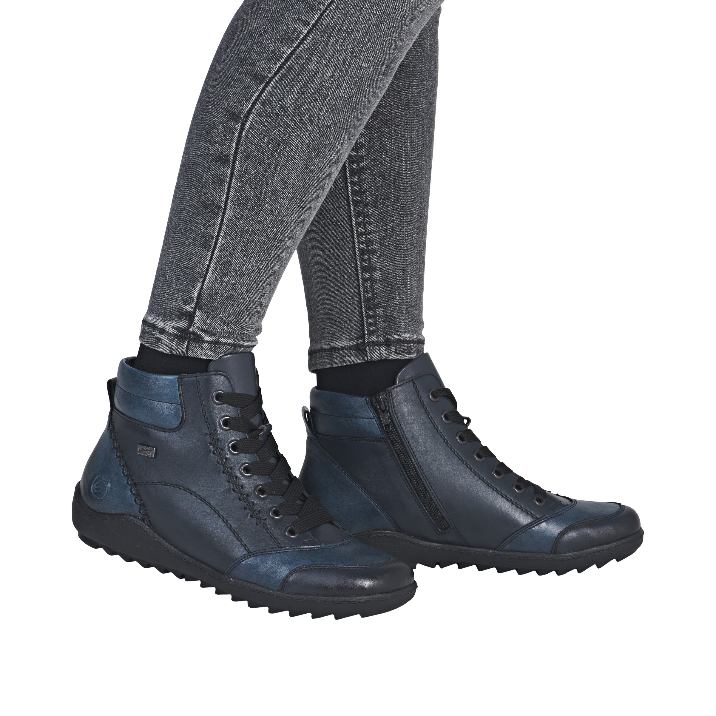 REMONTE Schnürstiefelette in Blau