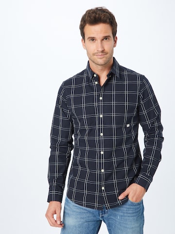 Casual Friday Regular fit Button Up Shirt in Blue: front