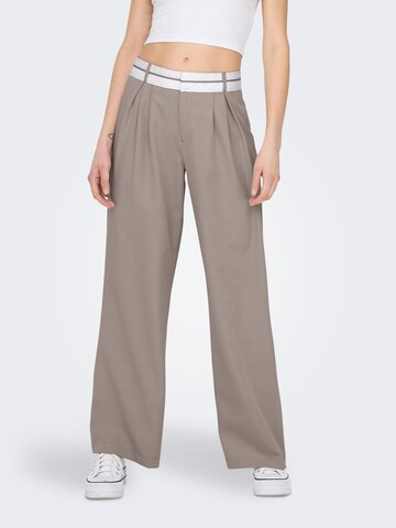 Loosefit Pantalon à pince 'MALIKA' ONLY en gris : devant